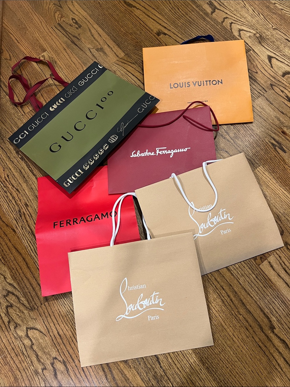 Christian Louboutin Beige Shopping Tote with White Logo
